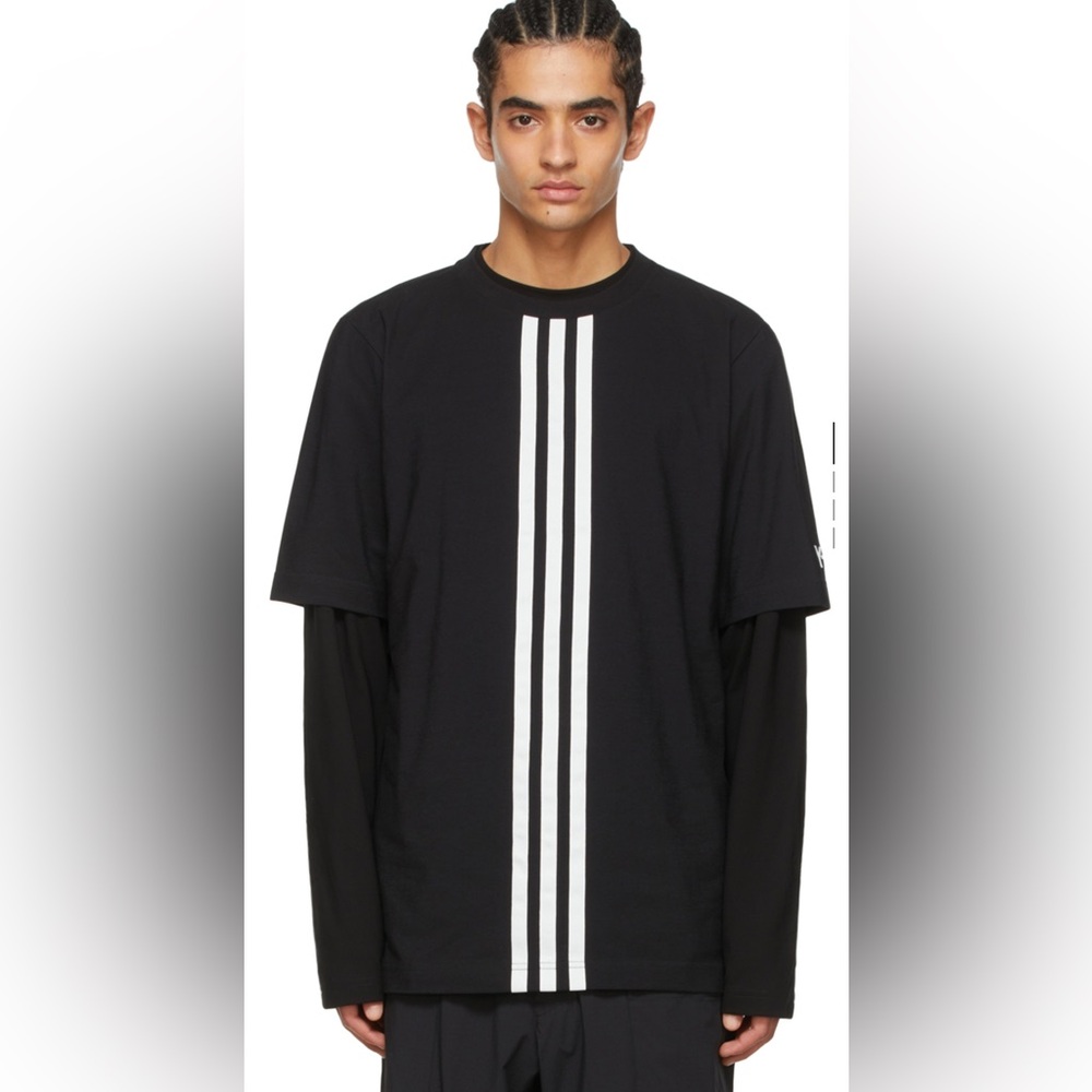 Y-3 Black Cotton T-Shirt 20th Anniversary Capsule Collection
